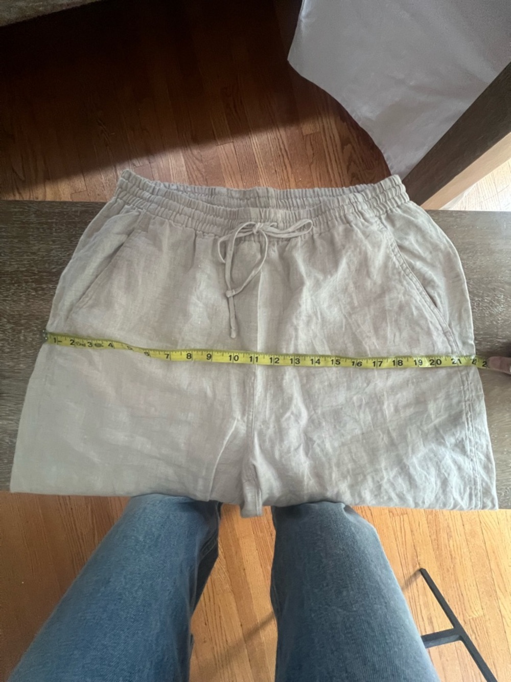 Banana Republic The Getaway straight leg linen pants M - Picture 9 of 10